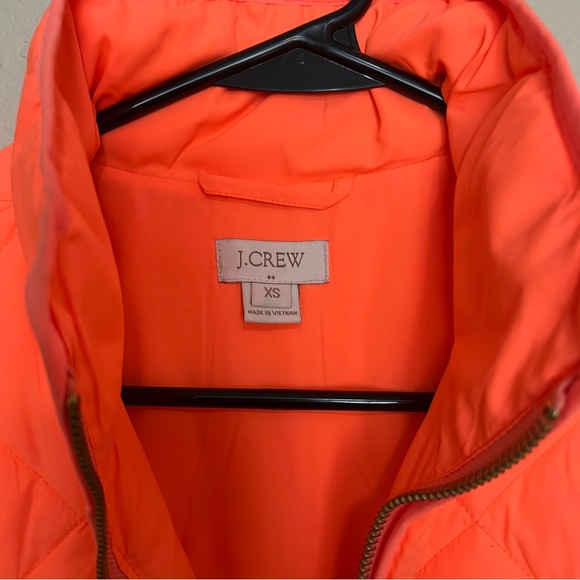 Vibrant Orange Quilted J. Crew Vest - Picture 4 of 6